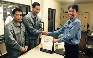 Tổng giám đốc DAI VIET IDC đến thăm Thực tập sinh đang làm việc tại Nhật Bản